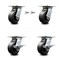 Service Caster 5 Inch Polyolefin Swivel Caster Swivel Locks 2 Brakes, 2PK SCC-35S520-POB-BSL-2-SLB-2 - alternate 1